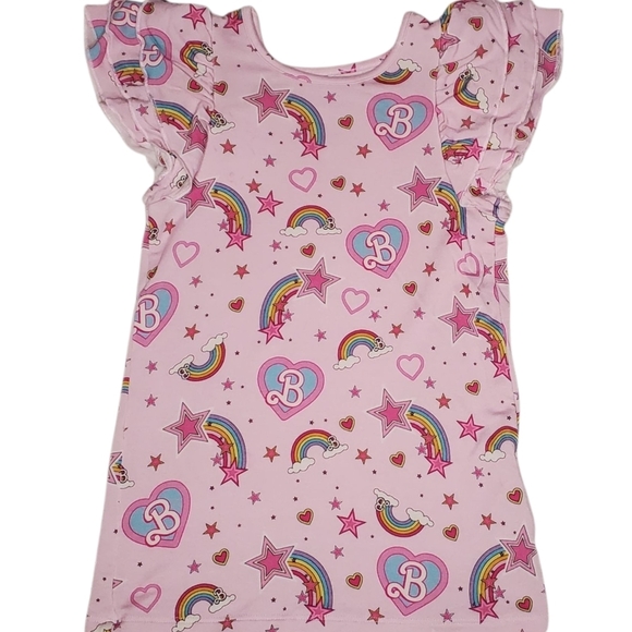 Barbie + Posh Peanut Star Power French Terry Ruffle Dress Toddler Girls Size 2T - Picture 1 of 4
